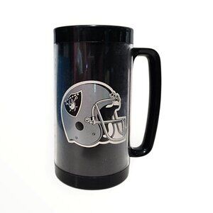 Vtg LA Raiders Insulated Tumbler Thermoserve 80s NFL Oakland Las Vegas Mug Cup